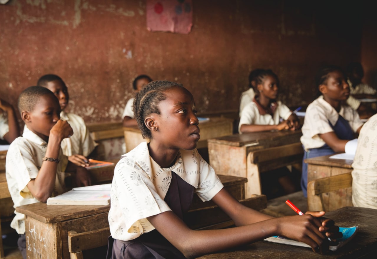 Children learning in the classroom